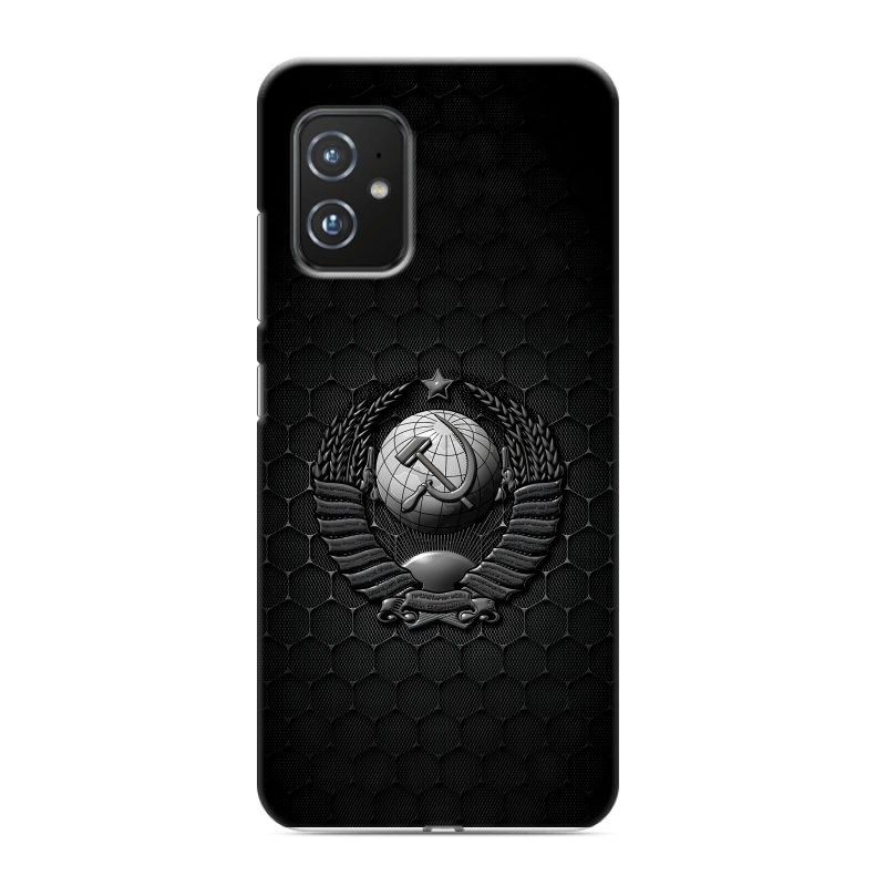 Силиконовый чехол на ASUS ZenFone 8 с принтом Герб Флаг СССР Силиконовый чехол на ASUS ZenFone 8 с принтом Герб Флаг СССР