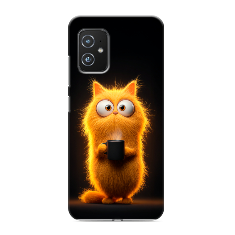 Силиконовый чехол на ASUS ZenFone 8 с принтом Смешной кот Силиконовый чехол на ASUS ZenFone 8 с принтом Смешной кот
