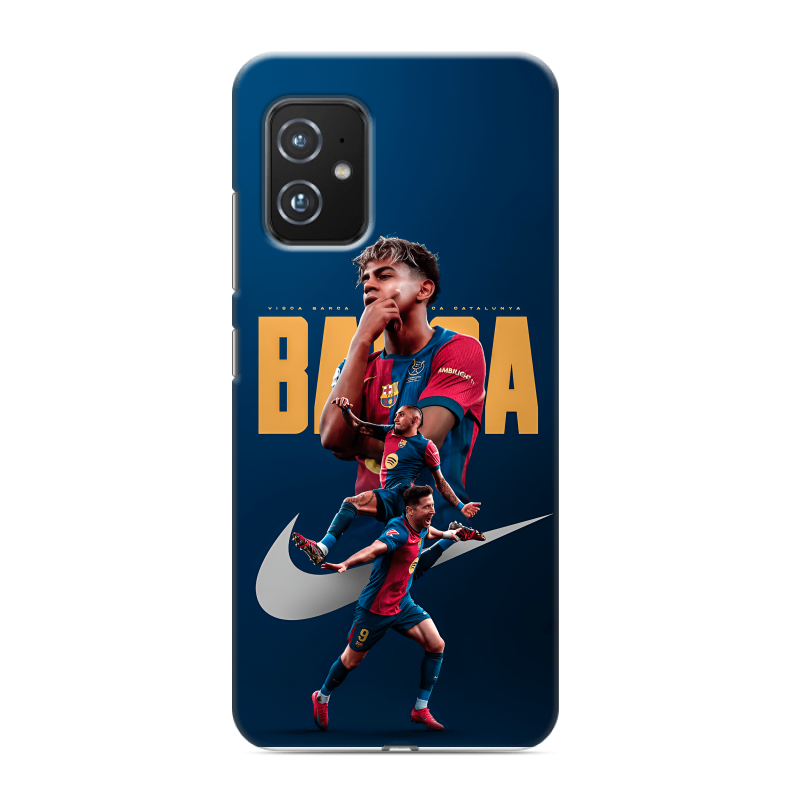 Силиконовый противоударный чехол на ASUS ZenFone 8 с принтом Барселона Barca Yamal Силиконовый противоударный чехол на ASUS ZenFone 8 с принтом Барселона Barca Yamal