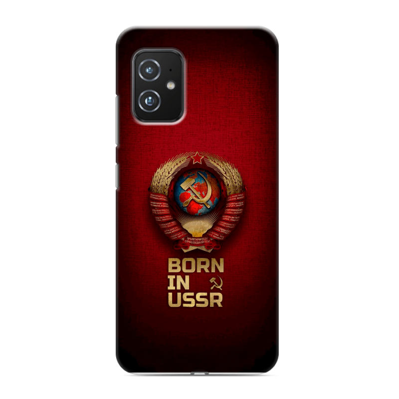 Силиконовый чехол на ASUS ZenFone 8 с принтом Флаг Герб СССР Силиконовый чехол на ASUS ZenFone 8 с принтом Флаг Герб СССР