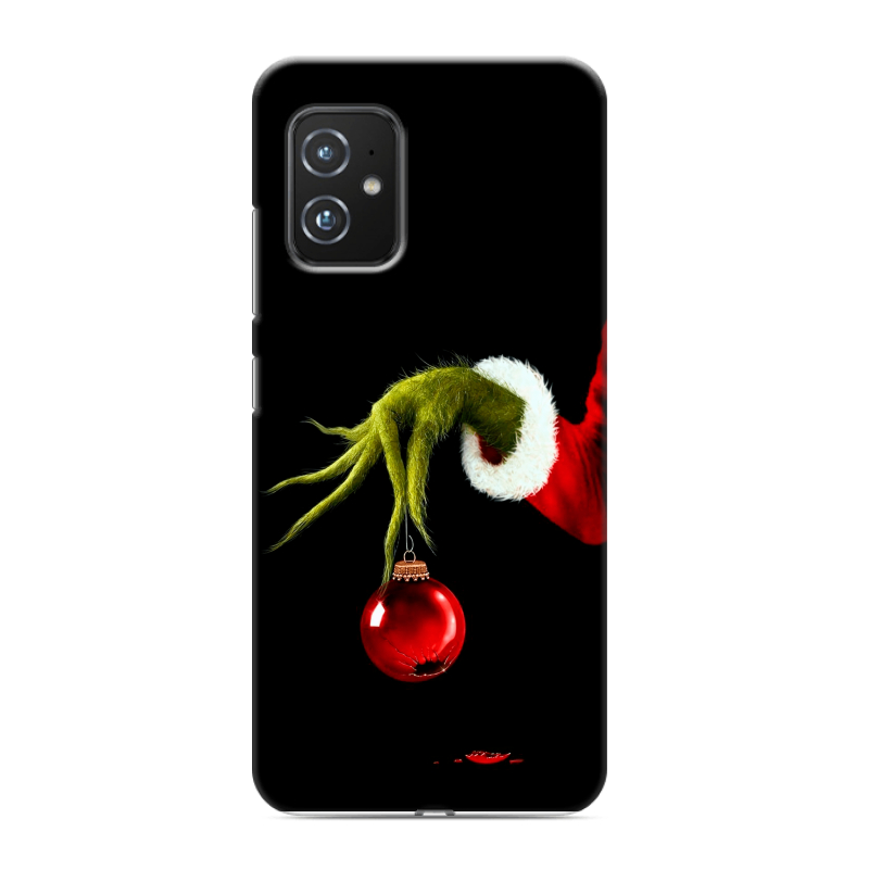 Силиконовый противоударный чехол на ASUS ZenFone 8 с принтом Новый год Гринч Силиконовый противоударный чехол на ASUS ZenFone 8 с принтом Новый год Гринч