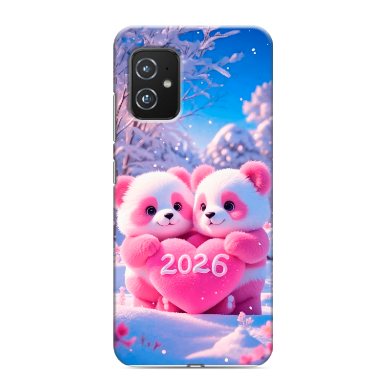 Силиконовый противоударный чехол на ASUS ZenFone 8 с принтом Новый год Силиконовый противоударный чехол на ASUS ZenFone 8 с принтом Новый год