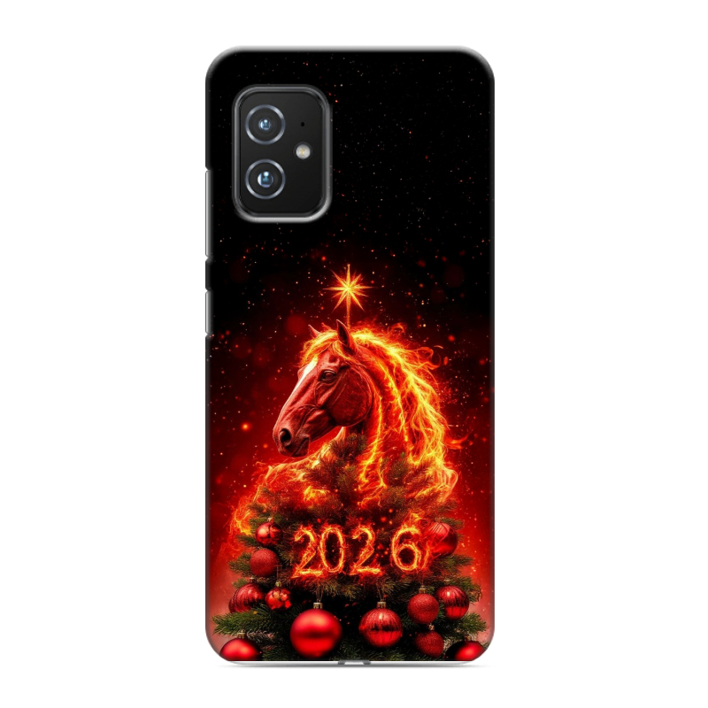 Силиконовый противоударный чехол на ASUS ZenFone 8 с принтом Новый год Силиконовый противоударный чехол на ASUS ZenFone 8 с принтом Новый год