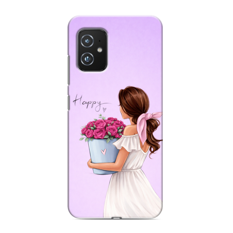 Силиконовый противоударный чехол на ASUS ZenFone 8 с принтом женский Силиконовый противоударный чехол на ASUS ZenFone 8 с принтом женский