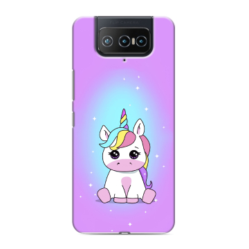 Силиконовый чехол на ASUS ZenFone 8 Flip с принтом Единорог Силиконовый чехол на ASUS ZenFone 8 Flip с принтом Единорог