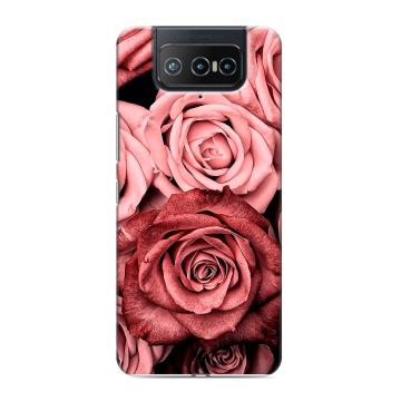 Силиконовый чехол на ASUS ZenFone 8 Flip с принтом Цветы розы Силиконовый чехол на ASUS ZenFone 8 Flip с принтом Цветы розы