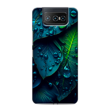 Силиконовый чехол на ASUS ZenFone 8 Flip с принтом Листья Силиконовый чехол на ASUS ZenFone 8 Flip с принтом Листья