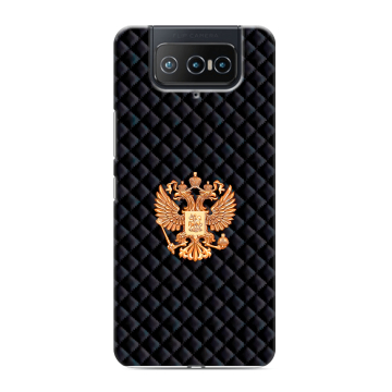 Силиконовый чехол на ASUS ZenFone 8 Flip с принтом Герб России принт
