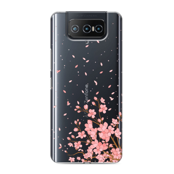 Силиконовый чехол на ASUS ZenFone 8 Flip с принтом Ветка сакуры