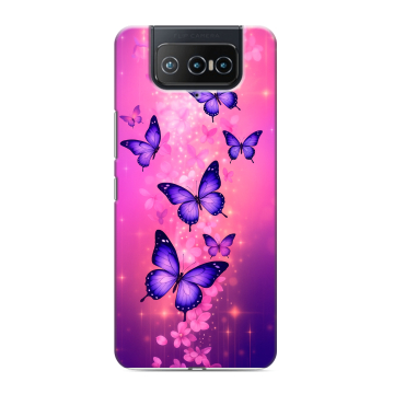 Силиконовый чехол на ASUS ZenFone 8 Flip с принтом Бабочки