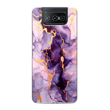 Силиконовый чехол на ASUS ZenFone 8 Flip с принтом Мрамор
