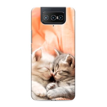 Силиконовый чехол на ASUS ZenFone 8 Flip с принтом Котята