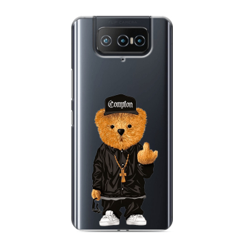 Силиконовый чехол на ASUS ZenFone 8 Flip с принтом Мишка