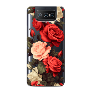 Силиконовый чехол на ASUS ZenFone 8 Flip с принтом Розы