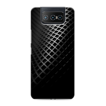 Силиконовый чехол на ASUS ZenFone 8 Flip с принтом Текстура металла
