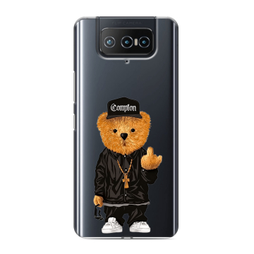 Силиконовый чехол на ASUS ZenFone 8 Flip с принтом Плюшевый медведь