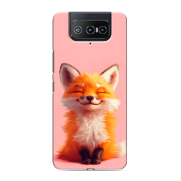 Силиконовый чехол на ASUS ZenFone 8 Flip с принтом милая лиса