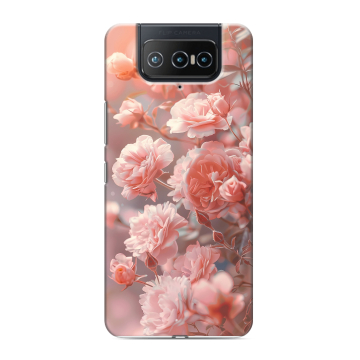 Силиконовый чехол на ASUS ZenFone 8 Flip с принтом Розовые розы