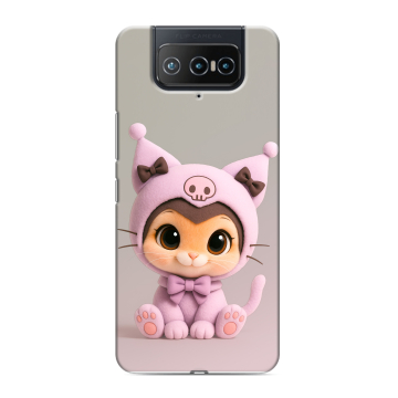 Силиконовый чехол на ASUS ZenFone 8 Flip с принтом Куроми Kuromi 