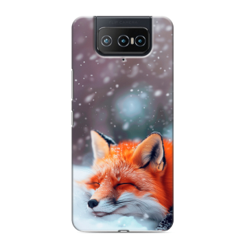 Силиконовый чехол на ASUS ZenFone 8 Flip с принтом лиса
