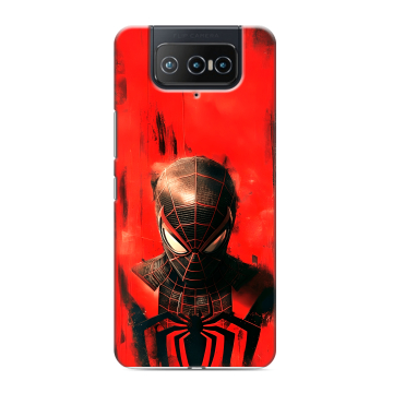 Силиконовый чехол на ASUS ZenFone 8 Flip с принтом человек паук spiderman