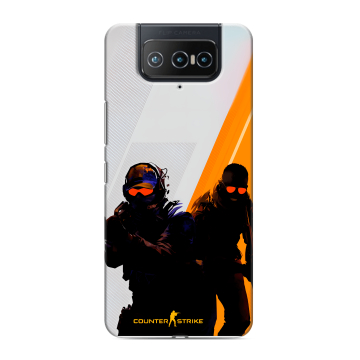 Силиконовый чехол на ASUS ZenFone 8 Flip с принтом Контер страйк Counter strike