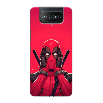 Силиконовый чехол на ASUS ZenFone 8 Flip с принтом Дедпул Deadpool
