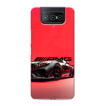 Силиконовый чехол на ASUS ZenFone 8 Flip с принтом Мерседес Mercedes AMG Силиконовый чехол на ASUS ZenFone 8 Flip с принтом Мерседес Mercedes AMG