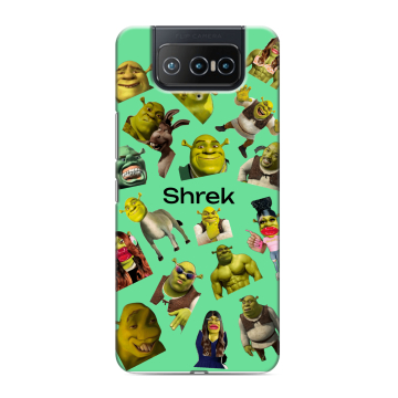 Силиконовый чехол на ASUS ZenFone 8 Flip с принтом Шрек Shrek Силиконовый чехол на ASUS ZenFone 8 Flip с принтом Шрек Shrek
