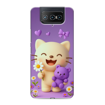 Силиконовый чехол на ASUS ZenFone 8 Flip с принтом для девочек