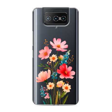 Силиконовый чехол на ASUS ZenFone 8 Flip с принтом Цветы Силиконовый чехол на ASUS ZenFone 8 Flip с принтом Цветы