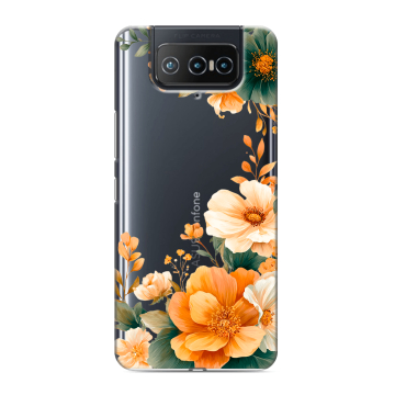 Силиконовый чехол на ASUS ZenFone 8 Flip с принтом Цветы принт Силиконовый чехол на ASUS ZenFone 8 Flip с принтом Цветы принт
