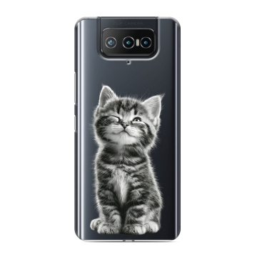 Силиконовый чехол на ASUS ZenFone 8 Flip с принтом Котенок