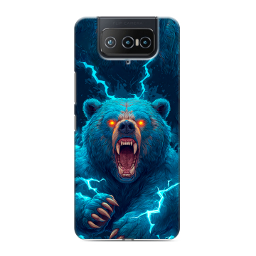 Силиконовый чехол на ASUS ZenFone 8 Flip с принтом Медведь Силиконовый чехол на ASUS ZenFone 8 Flip с принтом Медведь