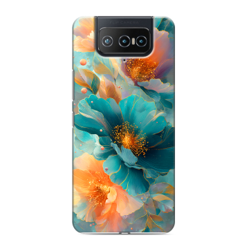 Силиконовый чехол на ASUS ZenFone 8 Flip с принтом Цветы Силиконовый чехол на ASUS ZenFone 8 Flip с принтом Цветы
