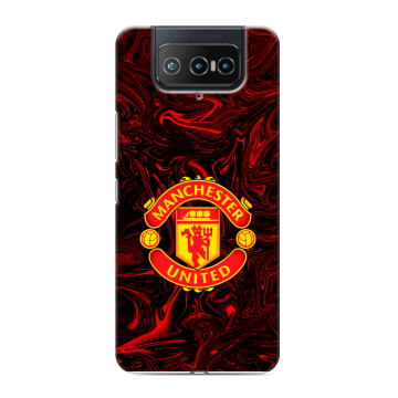 Силиконовый чехол на ASUS ZenFone 8 Flip с принтом Manchester United Силиконовый чехол на ASUS ZenFone 8 Flip с принтом Manchester United