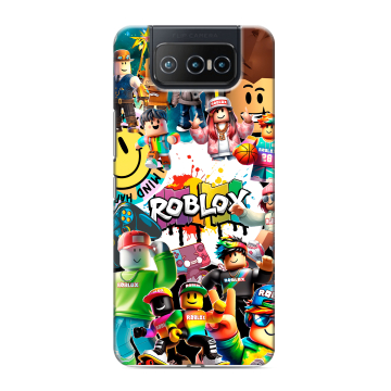 Силиконовый чехол на ASUS ZenFone 8 Flip с принтом Roblox Роблокс Силиконовый чехол на ASUS ZenFone 8 Flip с принтом Roblox Роблокс