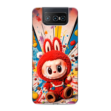 Силиконовый чехол на ASUS ZenFone 8 Flip с принтом Labubu Лабубу