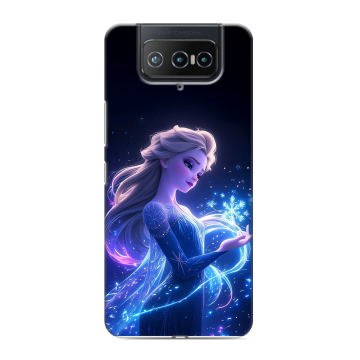 Силиконовый чехол на ASUS ZenFone 8 Flip с принтом Холодное сердце Frozen