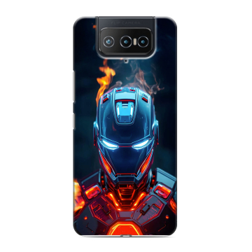 Силиконовый чехол на ASUS ZenFone 8 Flip с принтом IronMan Железный человек