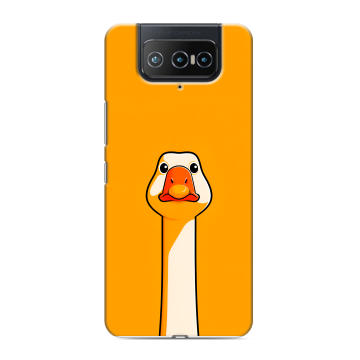 Силиконовый чехол на ASUS ZenFone 8 Flip с принтом Смешная утка Силиконовый чехол на ASUS ZenFone 8 Flip с принтом Смешная утка
