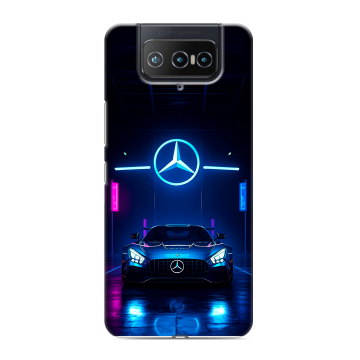Силиконовый чехол на ASUS ZenFone 8 Flip с принтом Mercedes Мерседес