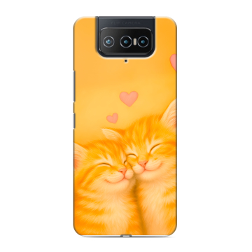 Силиконовый чехол на ASUS ZenFone 8 Flip с принтом Милые котята