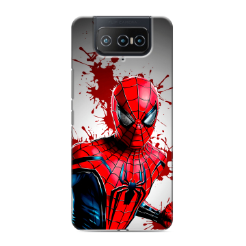 Силиконовый чехол на ASUS ZenFone 8 Flip с принтом Spiderman Человек паук