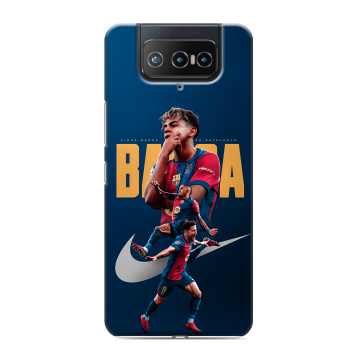Силиконовый чехол на ASUS ZenFone 8 Flip с принтом Барселона Barca Yamal 