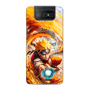 Силиконовый чехол на ASUS ZenFone 8 Flip с принтом Аниме Наруто Naruto