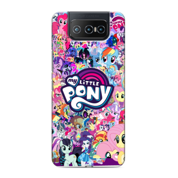 Силиконовый чехол на ASUS ZenFone 8 Flip с принтом My little pony Дружба чудо