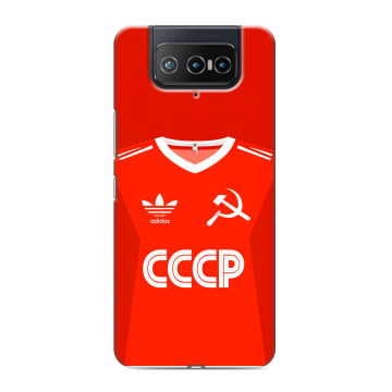 Силиконовый чехол на ASUS ZenFone 8 Flip с принтом Флаг Герб СССР Силиконовый чехол на ASUS ZenFone 8 Flip с принтом Флаг Герб СССР
