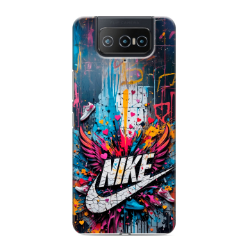 Силиконовый чехол на ASUS ZenFone 8 Flip с принтом Nike Найк