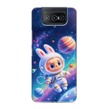 Силиконовый чехол на ASUS ZenFone 8 Flip с принтом Labubu Лабубу